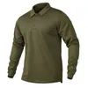 남성용 전술 긴 소매 캐주얼 면화 경량 셔츠 여름 군대 군사 전투 빠른 건조 운동 작업화물 셔츠 L220706
