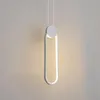 Kolye lambaları Homluce LED avize yuvarlak kare oval ampul AC 220V çalışma Yatak Odası Modern Minimalist Stil Lightingpendent