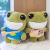 29cm Cute Plush Big Eyes Frog Toy Stuffed Animals Soft Sweater Crossbody Bag Kids Toys Birthday Christmas Gift for Girls Boys 220418