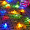 Strings Leaves Garland LED String Halloween Lights Outdoor Fairy Garden Christmas Wedding Holiday Party Decoration Kids Night Lamp ChainLED