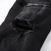 Black Hole Jeans Mężczyźni Patch Slim Fit 11 Wysokiej jakości motocyklowe spodnie dżinsowe spodnie hip-hopowe Rozmiar 28-40