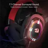 Fones de ouvido Redragon H510 Zeus X Wired Gaming Headset RGB Lighting 7.1 Surround Sound Multi Platforms Headphone Works For PC PS4H