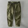 Automne et hiver hommes coton couleur unie lâche décontracté style safari pantalon poche armée vert vêtements de travail GML04-Z331 220323