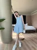 21ss women skirts brand sexy new dress Imported nylon material highlights the sense of luxury Matching shirt Comfortable and loose top detail design Suspender skirt