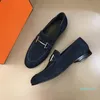 Moda uomo abrasivo di fascia alta vestono scarpe Joker puro e fresco Design hardware in pelle fornitore di alta qualità nelle taglie nero e blu 38-45