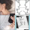 Dangle Chandelier Earrings Jewelry 925 Sterling Sier New High Quality Retro Simple Seven Cubic Zirconia Stars Pop Dhxoc