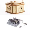 Phonograph Wood Music Box DIY Mekanism Montering Modell Building Kit 3D Puzzle Desk Decoration Birthday Present 220725