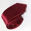 Fashion Men Women BURGUNDY Skinny Solid Color Plain Satin Polyester silk Tie Necktie Neck Ties 20 colors 5cmx145cm258j