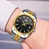 Armbanduhren 2022 Luxus Mode Business Uhr Männer Silber Gold Uhren Edelstahl Band Tag Datum Quarz Relogio Masculino268t