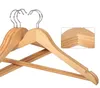 5Piece Solid Wood Hangers for Clothes Drying Rack Clothing Non-Slip Wooden Hangers Suit Shirt Trousers Sweaters Dress Organizer 220408