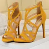 Kleding schoenen Romeinse stijl hoge hakken vrouw pumps stiletto 11 cm vrouwen sexy feest hollow out sandalen 2022dress jurkdress