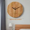 Wanduhren Runde dekorierte Uhr Wohnzimmer Kinder Schlafzimmer Holz Kreatives modernes Design Ungewöhnliche Horloge Murale WatchWall