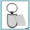 30Pcs Bag Parts Sublimation Diy White Blank Metal Rec Oval Keychain Drop Delivery 2021 Accessories Bags Lage Qz2Wr