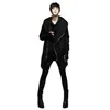 Men039S Trench Coats Men Cloak Streetwear Hooded Black Long Sleeve Cape Ytterkläder Punk Style Oregelbundna Hip Hop Jackets Spring S1694189