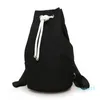 Canvas Drawstring Backpack Large Capacity Bucket Basket Bag Sports Fitness Bag Cycling Backpacks