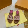Sandales de styliste d'été pour femmes, pantoufles plates brodées en cuir, tongs, taille 35-41 55, 2022