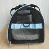Transportador de gato de cachorro hollow-out portátil à prova d'água bolsa de estimação de cor azul claro s m l bolsa respirável
