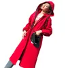 Women's Trench Coats Fashion Windbreaker Women Clothing 2022 Spring Autumn Long Korean Hooded Outerwear Tops N1117Women's