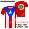Puerto rico t shirt diy gratis skräddarsydd namn nummer män kvinnor joker ansikte mode lös o nack sommarmens kläder 220616