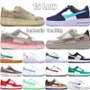 Top 1 Low Men Women Platform Casual Shoes Leather Designer Our 1S Snakeskin Tan Canvas Pink Bling University Blue Outdoor Sneakers Size 36-45