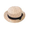 Casquettes Chapeaux Mode Parentalité Maman Filles D'été Bébé Filles Boho Paille Soleil Enfants Bowknot Plat Large Bord Plage CapsCaps