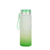 500 ml 17oz sublimation Grossed Glass Water Bottes Gradient Colorful Ombre Blank Tobsware tasses SXJUN27