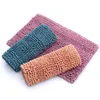 Luxury chenille bathroom rug, super soft absorbent fur machine washable non-slip rug 220401