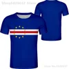 Cape verde t shirt DIY darmowe niestandardowe nazwę Numer krajowy T-Shirt Nation Flag CV Portugalski druk na college