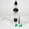 Hookah Nectar Bong Kit Glass Ti Netor de unhas Tubos de titânio Fumando tubos de água