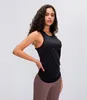 ActiveWear Workouts Kläder Öppna Tillbaka Tank Toppar Stretch Sexig Blus Gym Ärmlös T-shirts Sportskörd Top 220325