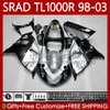 Suzuki Srad TL1000R TL-1000 TL 1000 R 98-03 Body 118no.8 TL-1000R TL1000 R 98 99 00 01 02 03 TL 1000R 1998 1999 2000 2000 2001 2002 2003 페어링 키트 실버 블랙