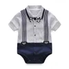 80 cm baby romper kläder gentleman en bit onesie baby sommar varm gränsöverskridande kort ärm ny triangel rompers fabrik grossist 1233 d3