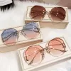 G1 No frame cut edge fashion sunglasses women uv proof European and American fashion wear sunglasses