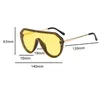 Güneş gözlüğü Lüks Tasarımcı Kadınlar Sarı Moda Shades Renkli Gözlük Boy Şeffaf Kalkan Sunglass Lunettes De SolSunglasses