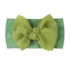 Bébé Double Bowknot Bandeaux Élastique Nouveau-Né Turban Head Wrap Bandeaux Bandage Solide Couleur Chapeaux Enfants Cheveux Accessoire