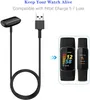2Pack Charger Cable متوافق مع Fitbit Luxe Charge 5 شحن سريع تم ترقيته بديل مغناطيس قوي 3.3 قدم