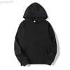 2022 neueste Männer Mit Kapuze Pullover Hohe Qualität Schwarz Hoodie Einfarbig Kleidung Hip Hop Pullover Hoodies Plus Größe Streetwear L220801