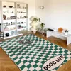 Check Pattern Carpet Living Room Carpet Bedside Carpet Floor Mat Abosrbent Bath Mat Non-Slip Floor Mats Home Living Room Decorat