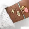 Bangle mode sieraden klassieke handgemaakte ornamenten armband voor vrouwen roze kwalen shell watermeloen flamingo charmes set drop levering dh6ml