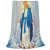 بطانيات مريم مريم كريستيان كاثوليكية بطانية حاكمة أونا سيدة غوادالوبي فانيلا رمي الأريكة المنزلية ناعمة دافئة