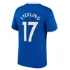 23 24 Sterling Enzo Mens Soccer Jerseys 22 23 Pulisic Mendy Ziyech Kovacic Lukaku Home Blue Away 3rd Football Shirt Kort ärmuniformer