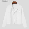 Fashion Casual Mens Fashionable INCERUN Tops Male Streetwear Allmatch Trend Longsleeved Jackets S5XL 220811