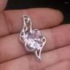 Colares de pingentes jóias gemitos de gemasfactory grande promoção 925 prata perfeita topázia rosa kunzite mulheres senhoras mamãe colar de presentes