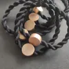 mode ealstische hoofdband ronde stip gegraveerde C elastische banden haarband klassieke vlecht haar touw accessoires Met papieren kaart