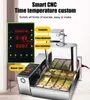 Máquina automática comercial para hacer rosquillas, freidora eléctrica para rosquillas de 4 filas, Mini máquina para hacer rosquillas