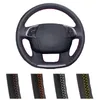 Ratthjul täcker anpassat bilskydd för C4 C4L 2011-2022 DS4 Auto Artificial Leather Wrapsteering CoverSteering