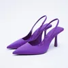 Плюс размер обувь для вечеринок сексуальные каблуки обувь мелкие заостренные насосы Сандалии, дамы, скользит на кросс -наряде Zapatos para mujer sandalia 220514