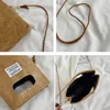 Brown Kraft Paper Cell Phone Pouch Vintage String Strap Crossbody Bags Waterproof EcoFriendly Outdoor Travel Purses and Handbags 220815
