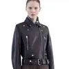 Nieuwe 2022 Slim Fit Women Casual Pu Leather Motorcycle Jackets Punk Print Stylish Coats L220801