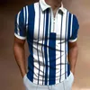 Męskie polo retro lapelowe koszulki Mężczyzn Summer Casual krótkie rękawie ściągacza mody koszule męskie